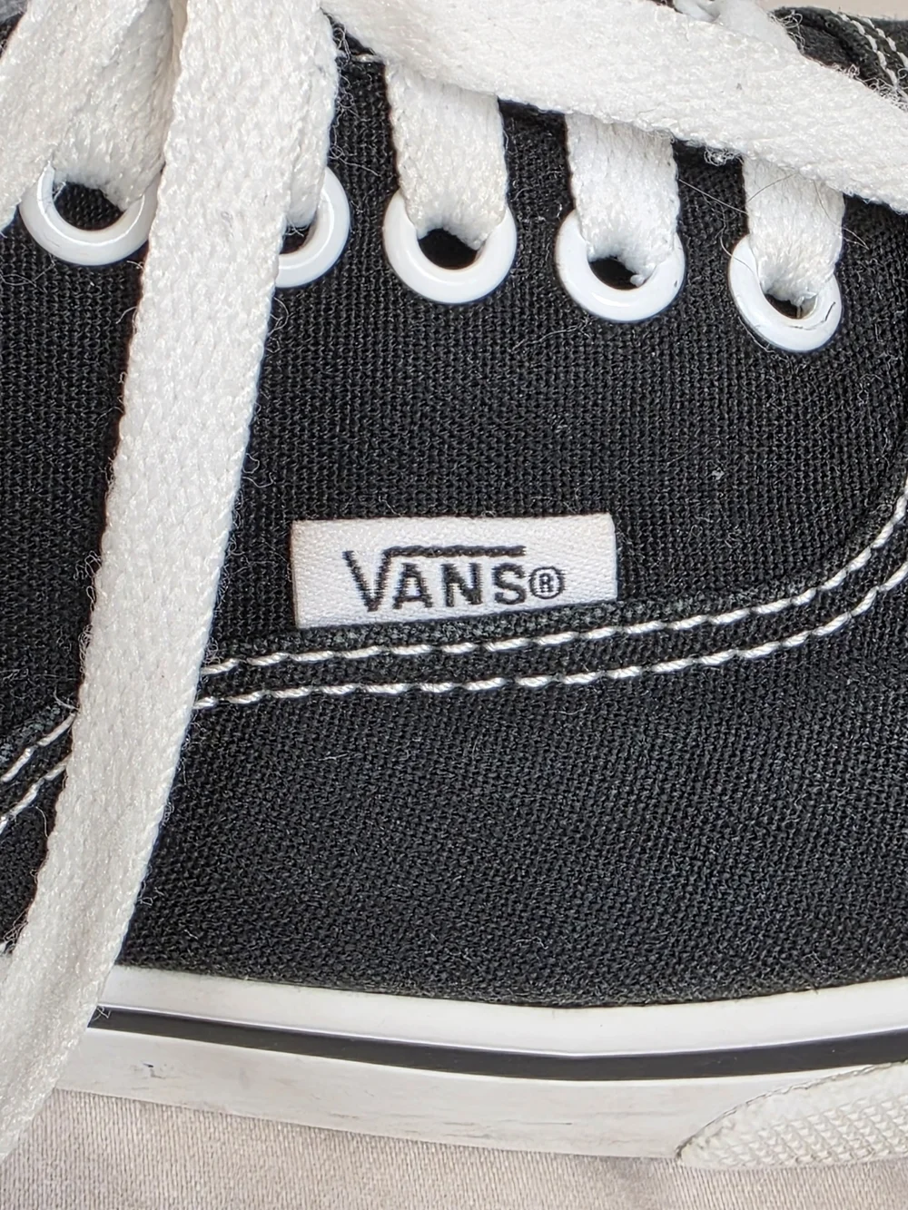 Vans Authentic Black Canvas Sneakers Size 7.5 Women